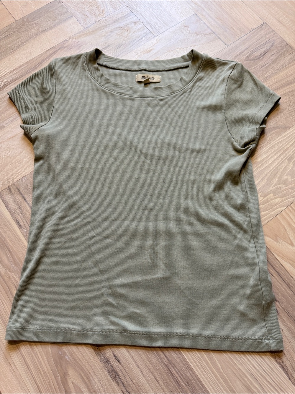 Madewell Olive Green Short Sleeve Crew Tee
